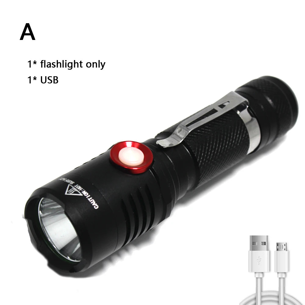 

DAOZHIMEI Фонарик L2 из алюминия USB