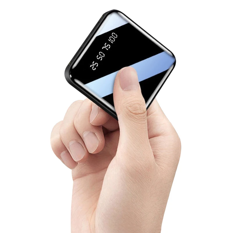 50000mah mini powerbank with 2 usb portable fast charger digital display external battery for xiaomi samsung iphone14 13 13pro free global shipping