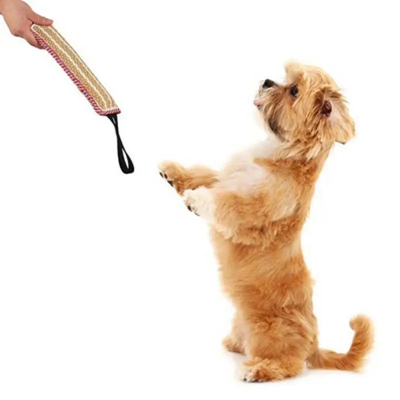 

Dog Bite Stick Pet Tug Stick Hemp Training Chewing Durable Linen Molar Clean Teeth Interactive Toys Outdoor 2 Rope Pets Supplies