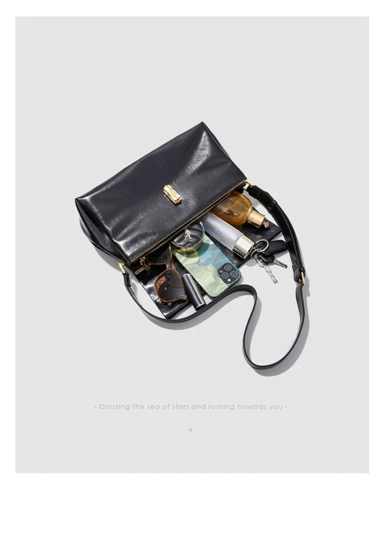 Elmsk 2022 French Vintage Leather Large Capacity Tote Bag Women French Vintage Square Leather Bag