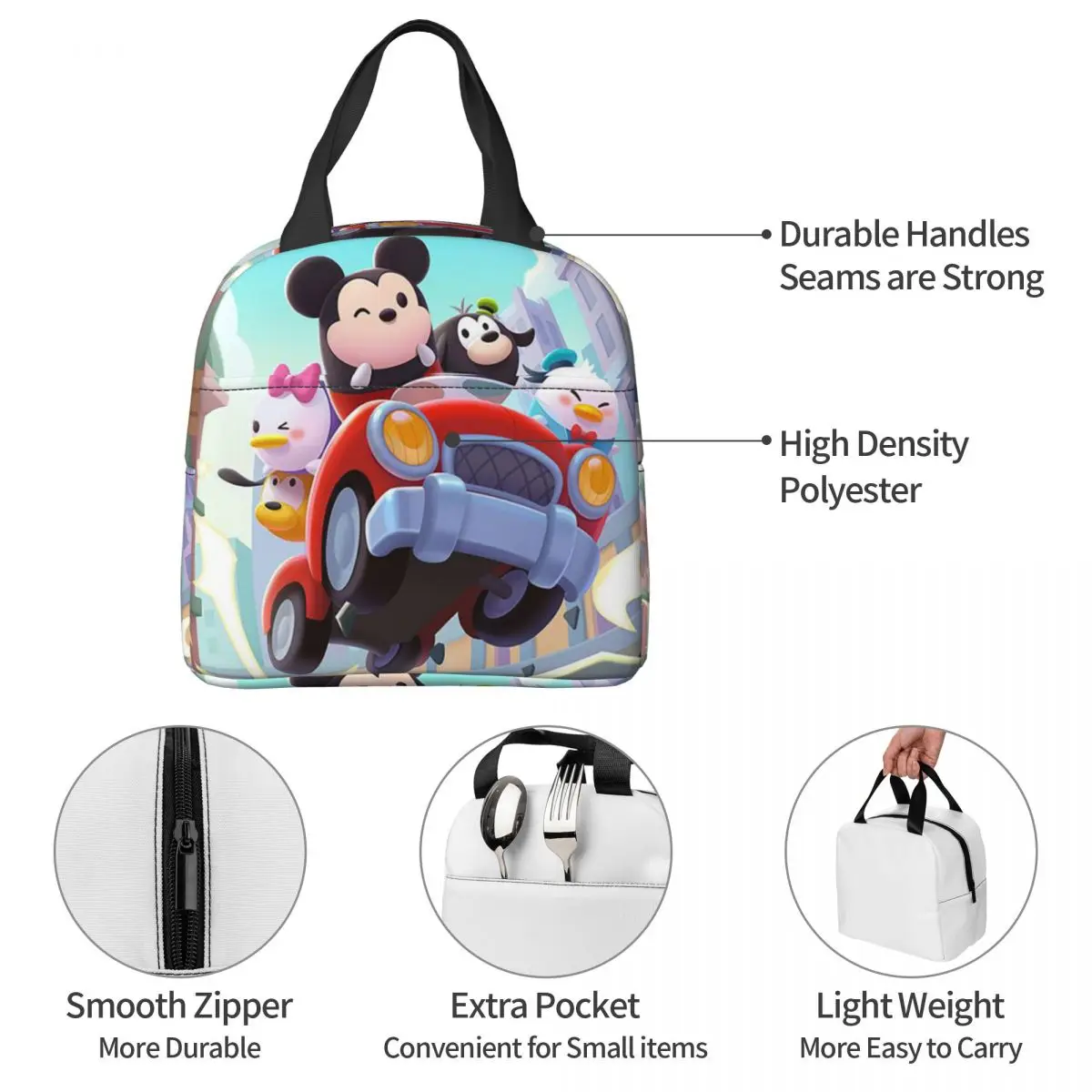 Tsum Сумки для обеда Изолированная коробка бенто Портативная сумка Герметичные