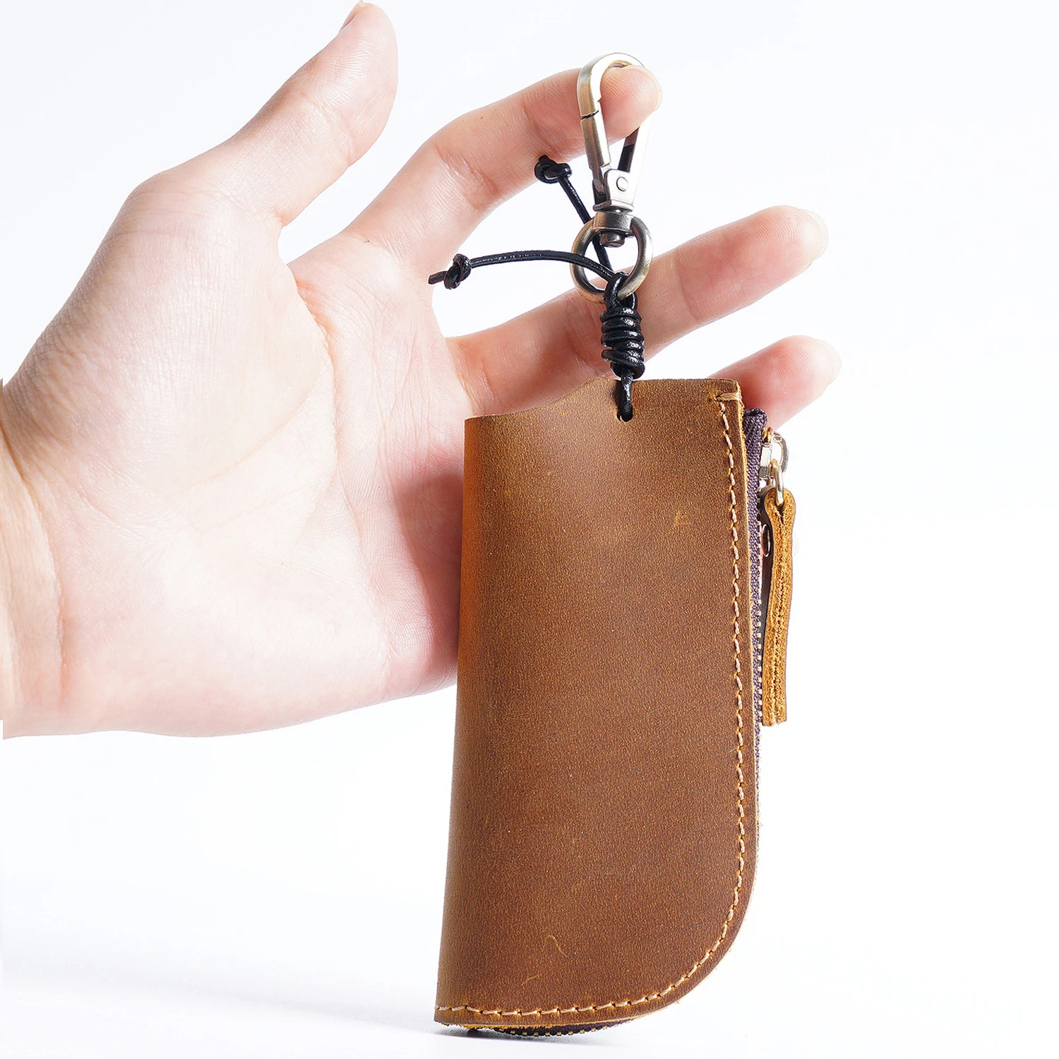 

Vintage Car Key Holder Men Leather Key Wallet Genuine Leather Keychain Man Housekeeper Women Car Key Case Bag Key Organizer