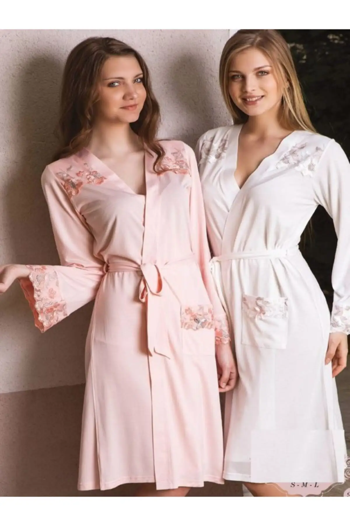 

Dressing Gown Salmon Color fertilizer Fashion Robe Robe Robe Sexy Peignoir Kimono Bride Sleepwear Night Gown Gown