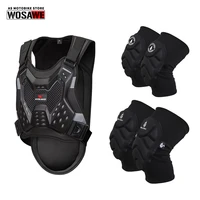 wosawe adult motorcycle armor vest 4pcs eva extreme sports elbow and knee pads mtb bike motorcycle protection knee