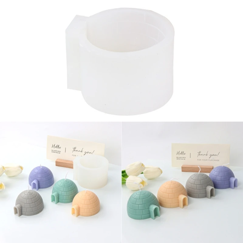 

3D Candle Molds Ice House Shaped Craft Art Silicone Mold for Making Candle