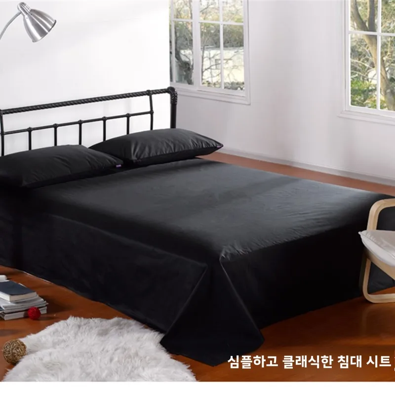 Черная кровать односпальная простыня для общежития двуспальная P