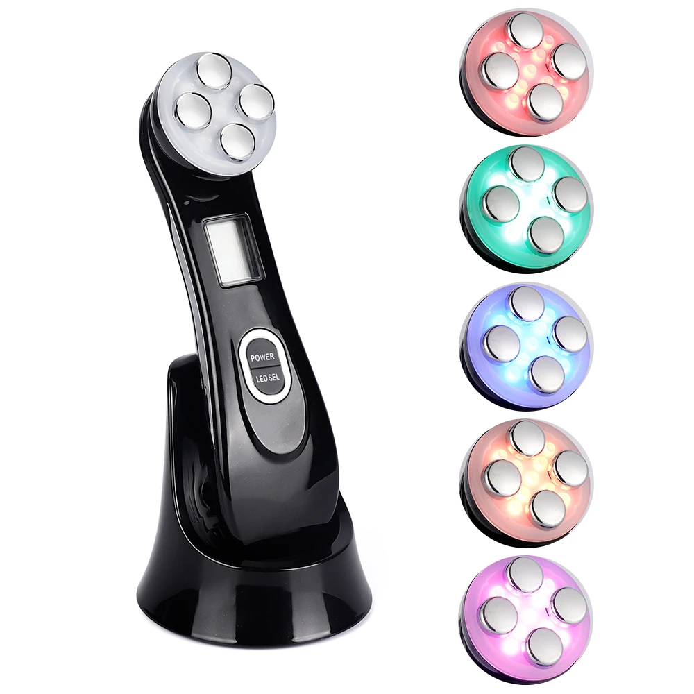 

5 in 1 LED Facial Massager Mesotherapy LED Photon Therapy Device Anti Aging Wrinkles Blackhead Acne Reduce Skin Care Tools