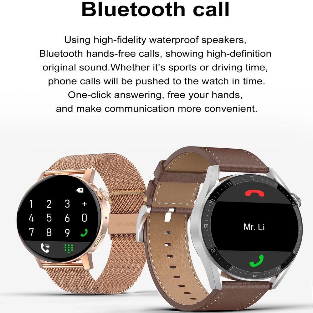 Смарт-часы NFC DT3 Max мужские 390*390 HD BT телефонные часы голосовой помощник ии пароль