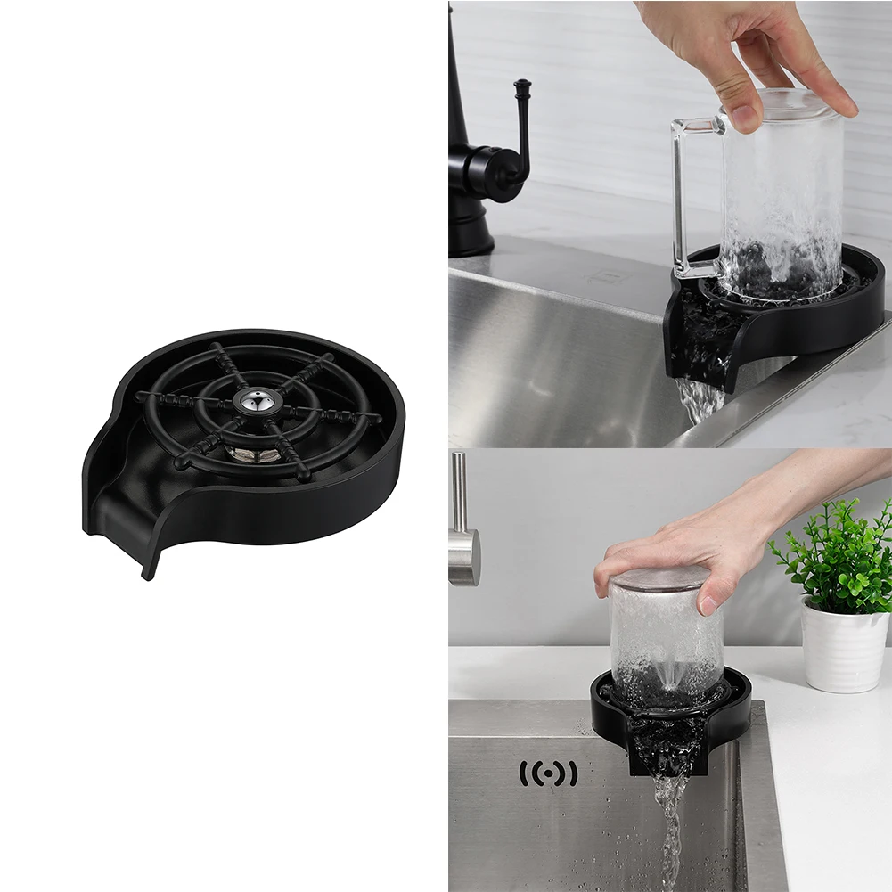 

Automatic Cup Washer Glass Cup Washer High Pressure Faucet Kitchen Bar Beer Milk Tea Cup Cleaner Sink Accessories Home Cleaning