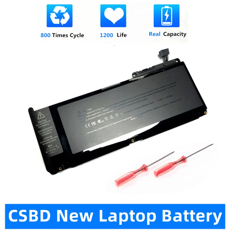 

Аккумулятор CSBD A1331 для ноутбука, батарея для Apple Macbook Pro Unibody 13 дюймов, A1342 (Late 2009 Mid 2010), 020-6582-A MC233LL/A MC207LL/A