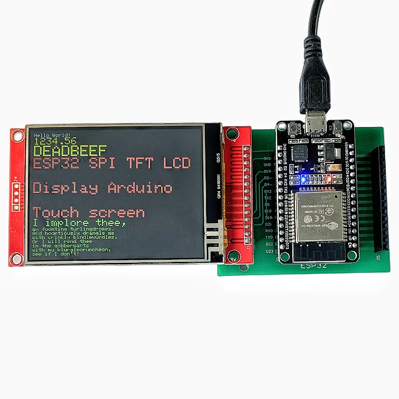 

ESP32 Arduino WIFI&Bluetooth 2.8" 240*320 Smart Display Screen LCD TFT Module With Touch ESP-WROOM-32