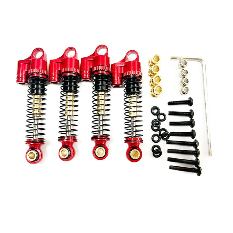 

For FMS FCX24 Metal 43mm Shock Non Oil Oressure 1/24 RC Crawler Car Upgrades Parts Accessories,Red