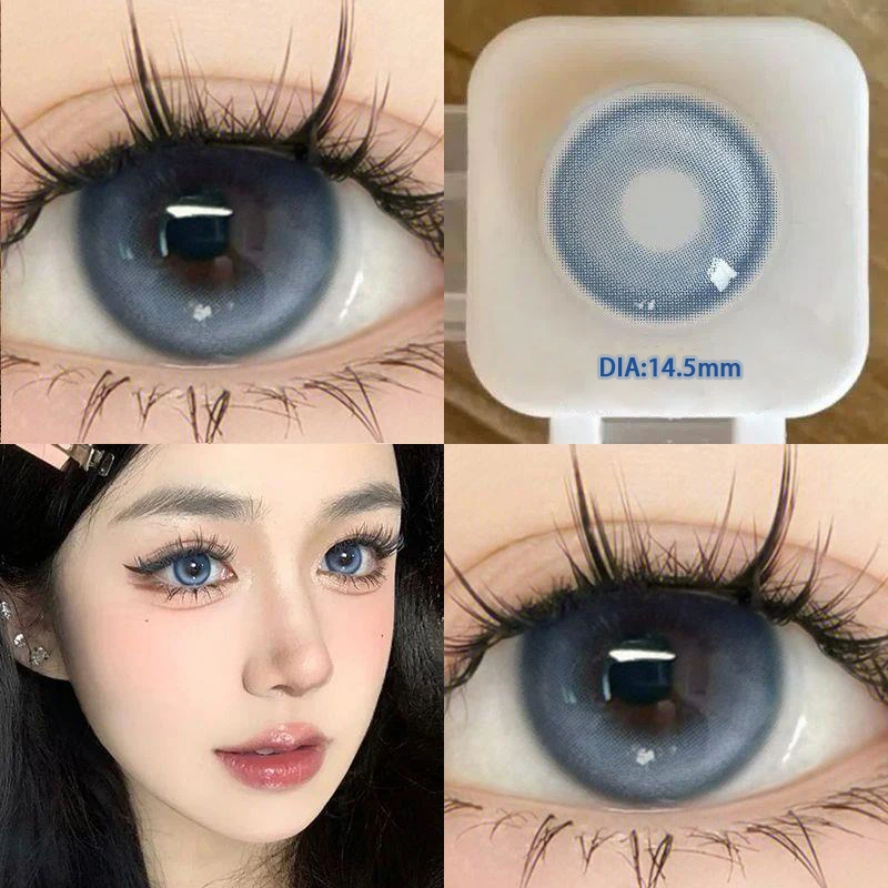 

KSSEYE 2pcs Yearly Colored Contact Lenses Myopia Pupil Cosmetics Beauty Contact Lenses For Eyes Soft Round Lens Free Shipping