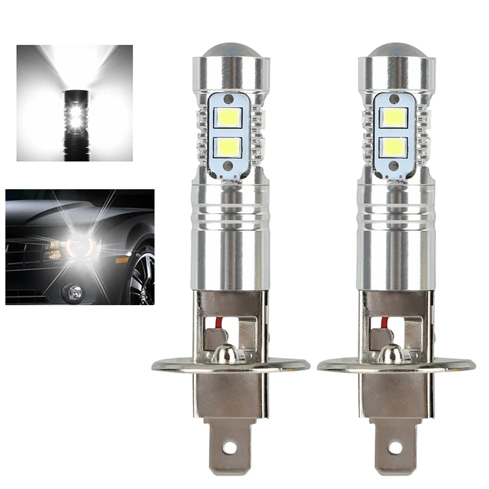 

2Pcs H1 LED Lights For Car Headlight Bulbs12V Lighting Fog Lamps Driving DRL 50W White 6000K 3000K 12000K Motorcycle Headlights