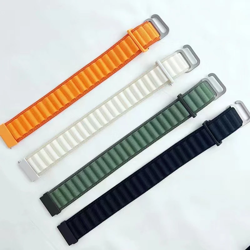 22MM Nylon Alpine Loop Bracelet For Amazfit GTR 4 3 2E 47mm Smart Watch Band Replace Strap For Amazfit Pace Stratos 2 2S Correa