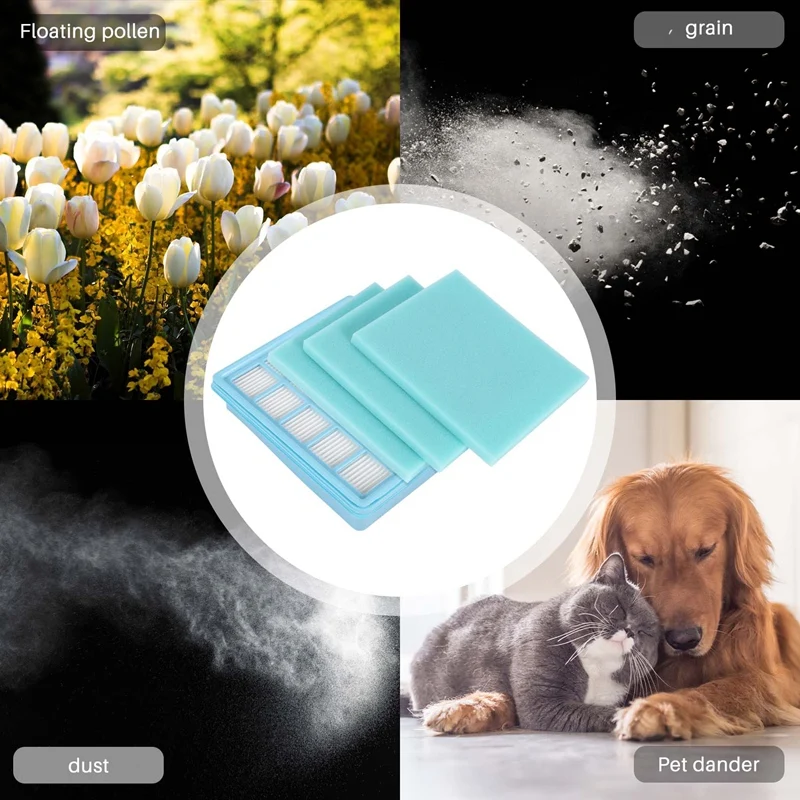 4 шт./лот сетчатый фильтр HEPA-фильтр BUFFALO-MISTRAL для пылесоса FC8515 FC8516 FC8517 FC8518FC8470 FC8471