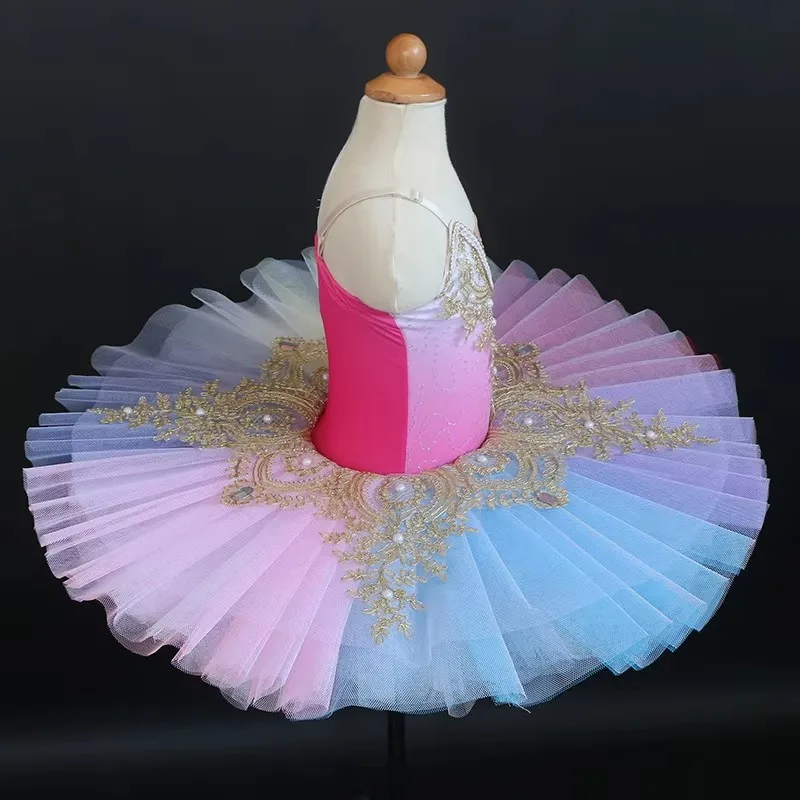 Детская красочная юбка-пачка балерины балетное платье детский костюм Лебединое