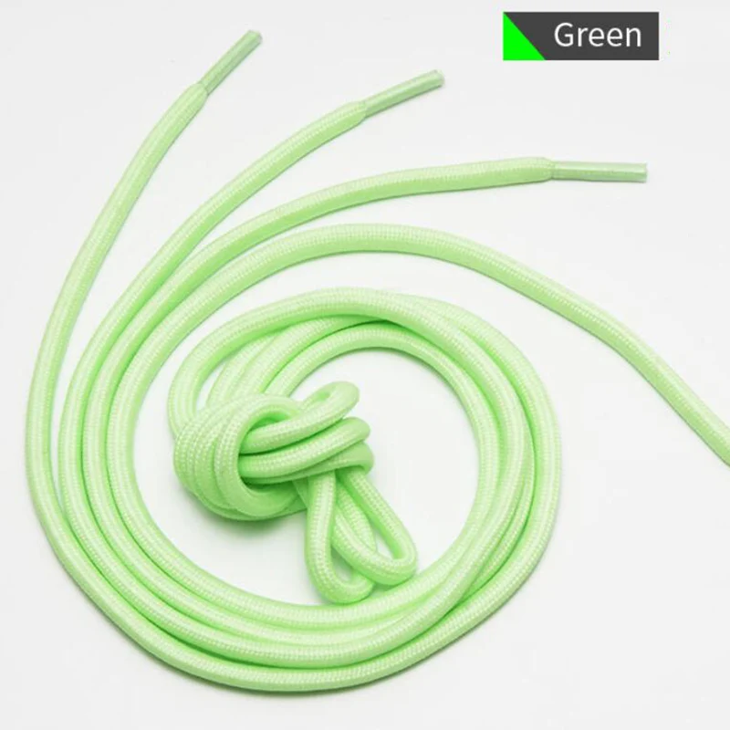 Luminous Shoelaces Round Glow In The Dark Night Color Fluorescent Shoelace Sports Canvas Shoelaces Adult Children Shoe Laces