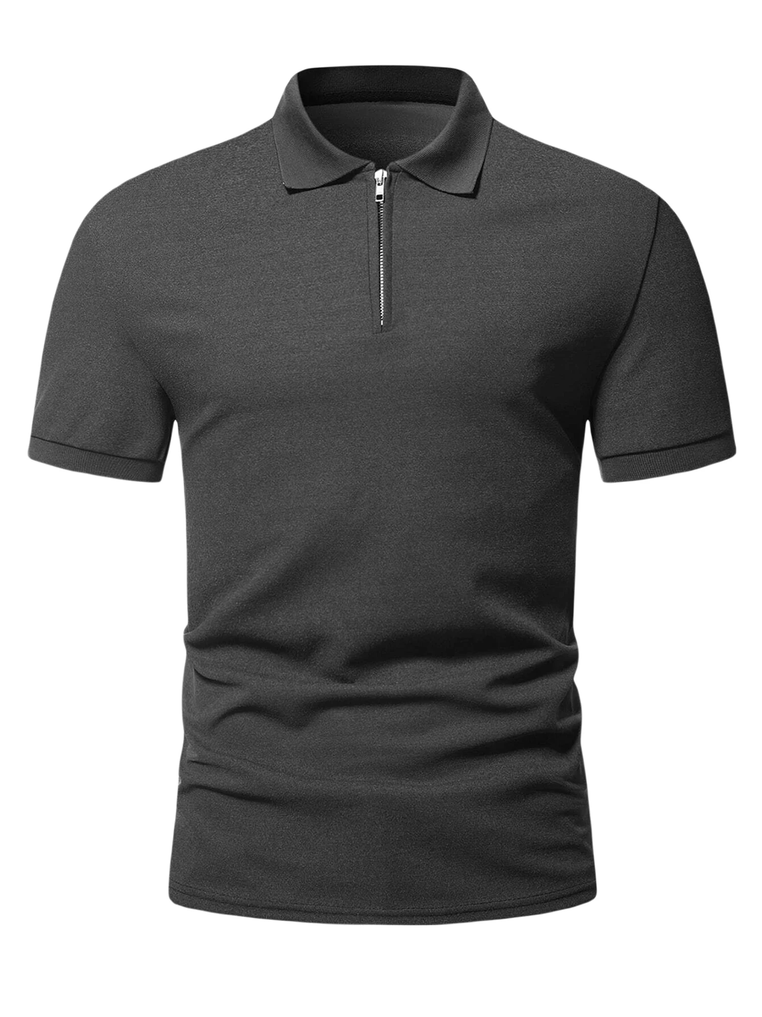 

Men s Long Sleeve Shirts Half-Zip Striped Pattern Regular Fit Mock Neck Classic Designed Cotton Tops