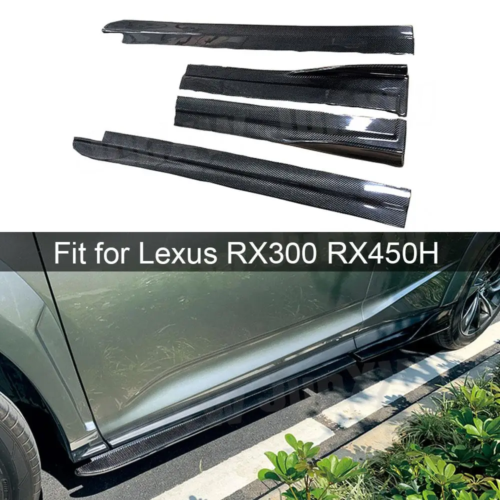 

Боковые юбки из углеродного волокна для Lexus RX300 RX450H 2016-2020 FRP, передние бамперы для автомобильных дверей, автомобильный Стайлинг