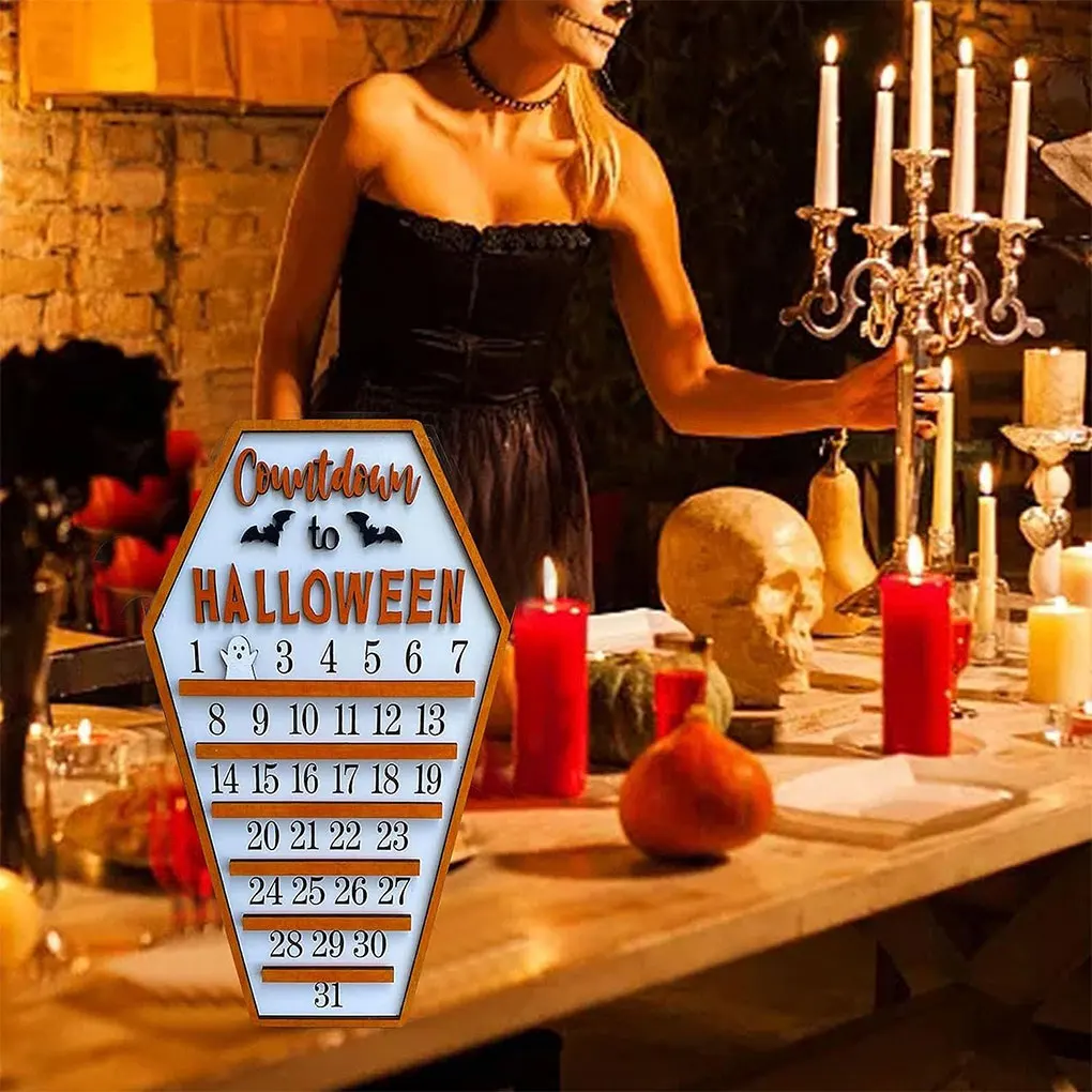 

Энергосберегающий Рождественский календарь для домашнего декора унисекс подходит для разных сценариев Хэллоуин черный оранжевый