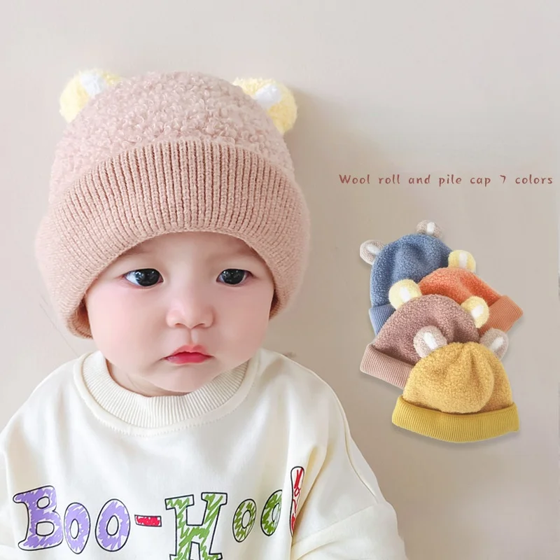 

Шапка с помпоном для мальчиков и девочек 0-4 лет