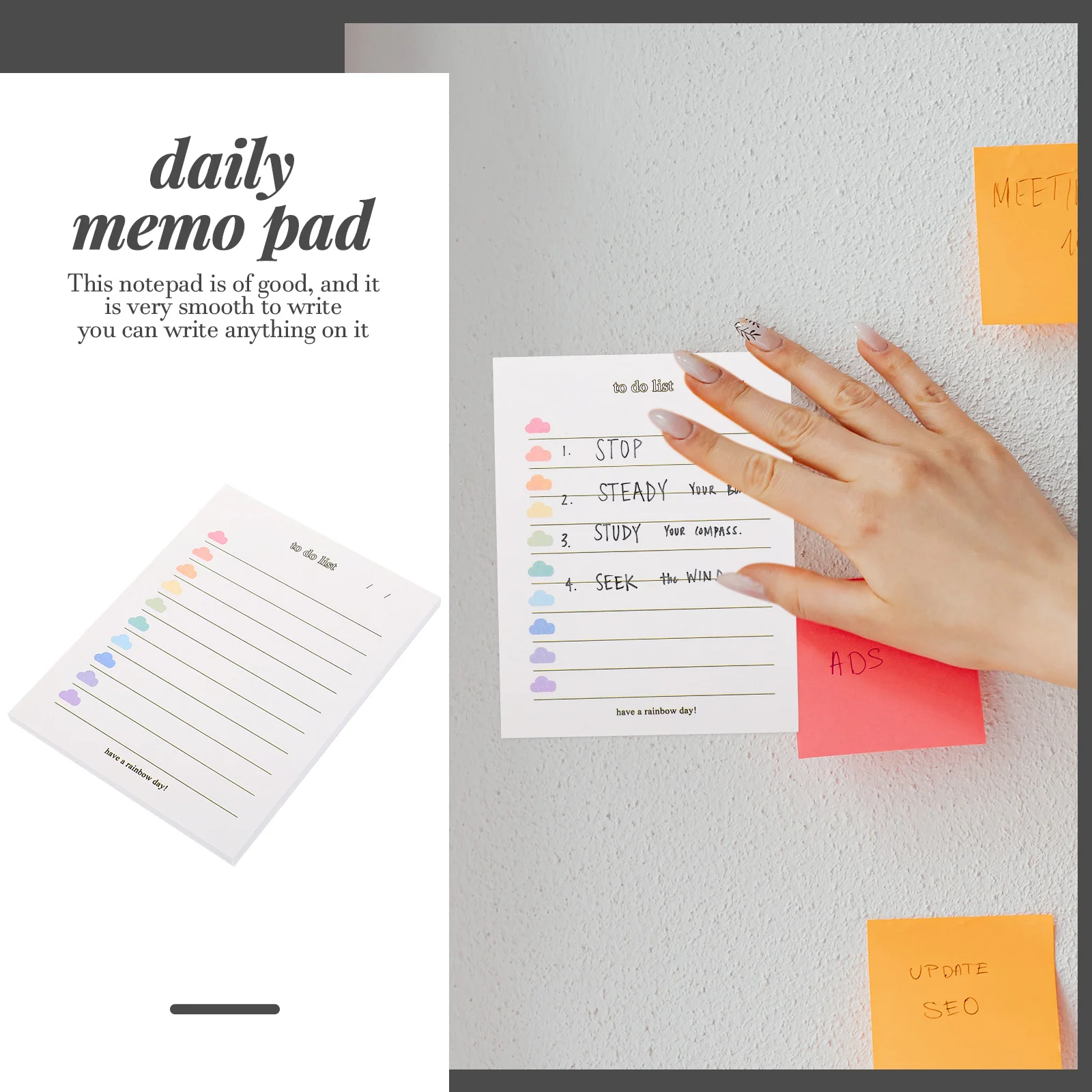 

Pad Notebookdo Memo List Planner Daily Note Writingessentials College Studying Convenient Off Tear Students Lovely Accessory