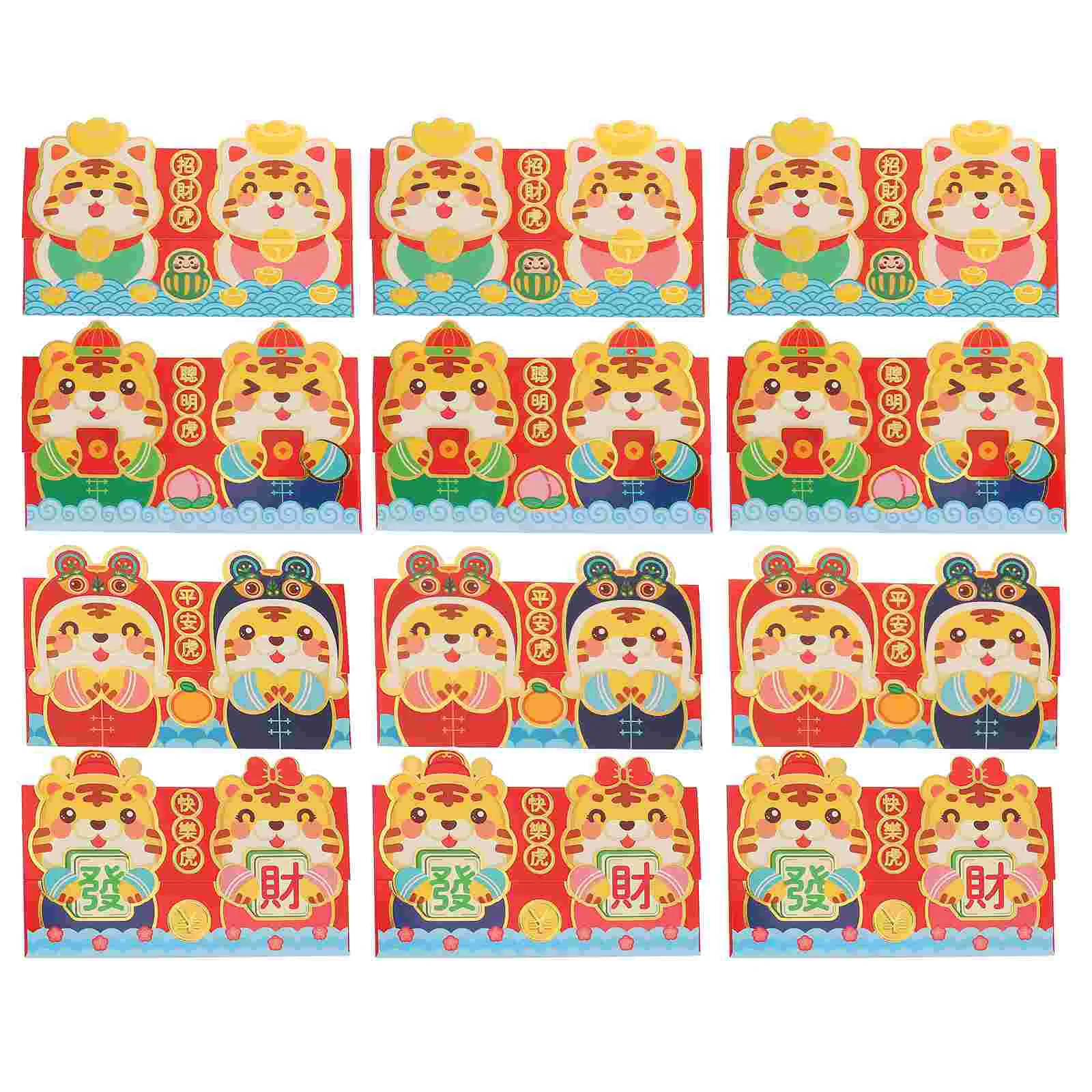 

Red Year New Chinese Packet Packets Money Envelopes Bao Hong Festival Gift Envelope Springzodiac Pattern Lucky Cash Style