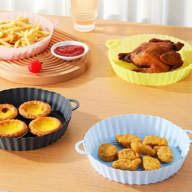 

Air Fryer Inner Liner Pastry Mold Silicone Baking Pan For Pastry Air Fryer Accessories Silicone Air Fryer Basket
