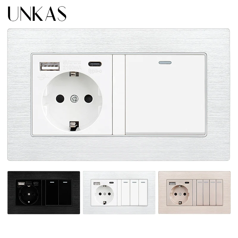 

Настенный USB-порт UNKAS, 16 А, 1/2/3/4 клавиши