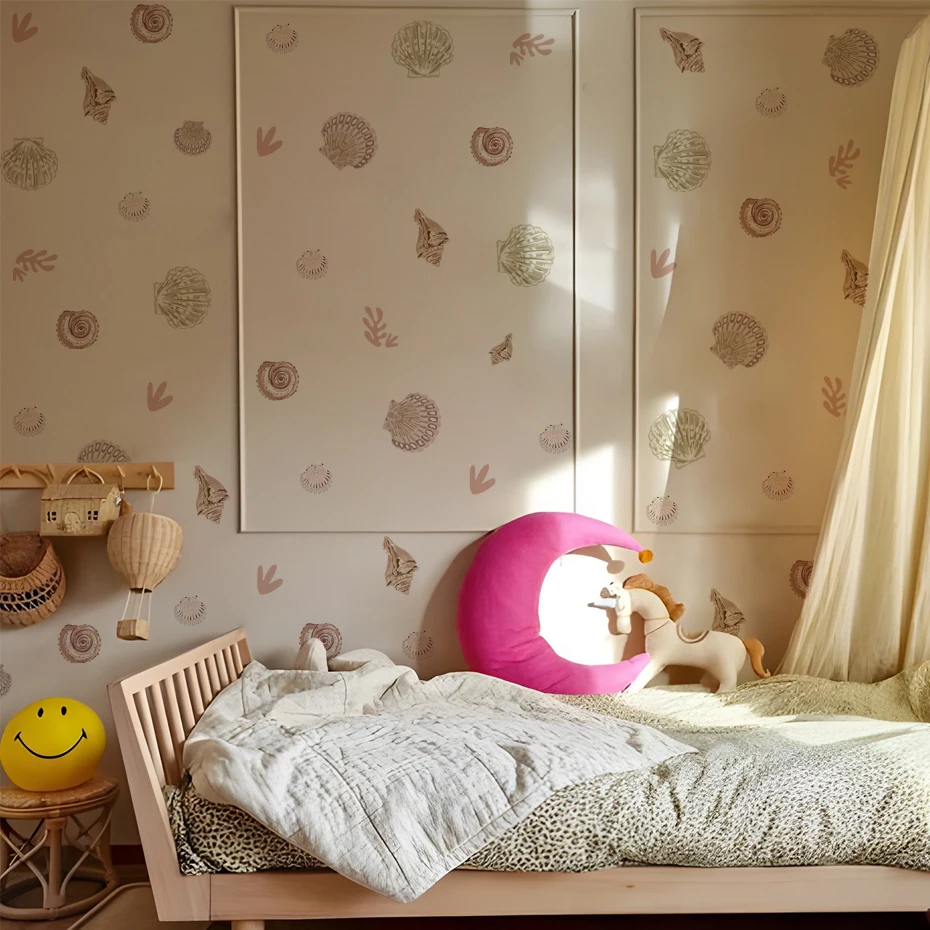 Все виды морских ракушек наклейки на стену домашний декор съемная виниловая