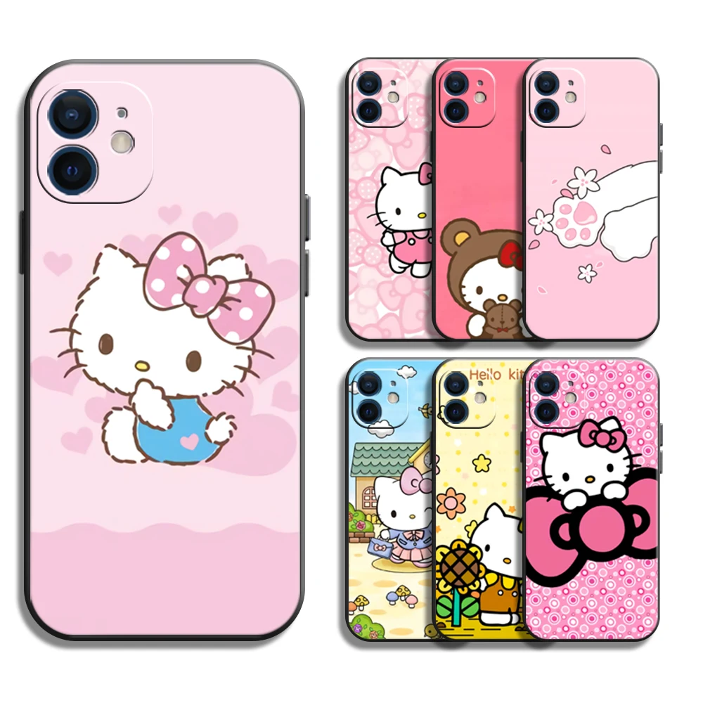 

Hello Kitty For iPhone 11 12 Pro 13 Pro Max 12 12 Pro Max cartoon leather For iPhone X XS MAX XR 8 Plus NEW Funda phone case