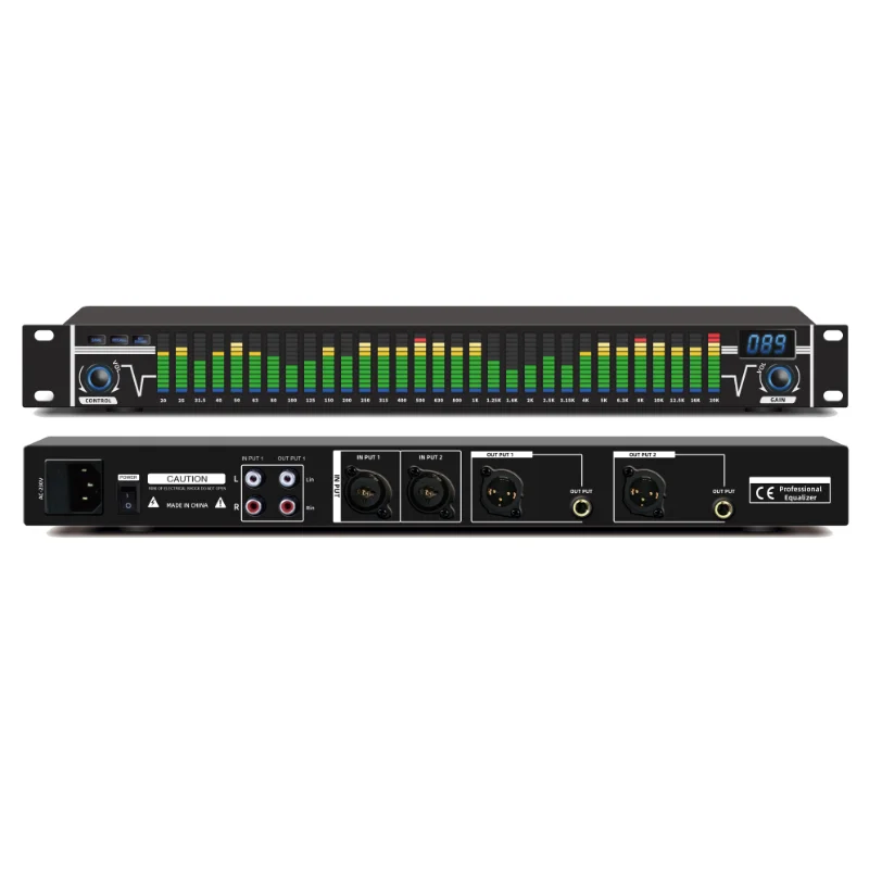 

Dual-channel synchronous control 31-band DSP processing equalizer