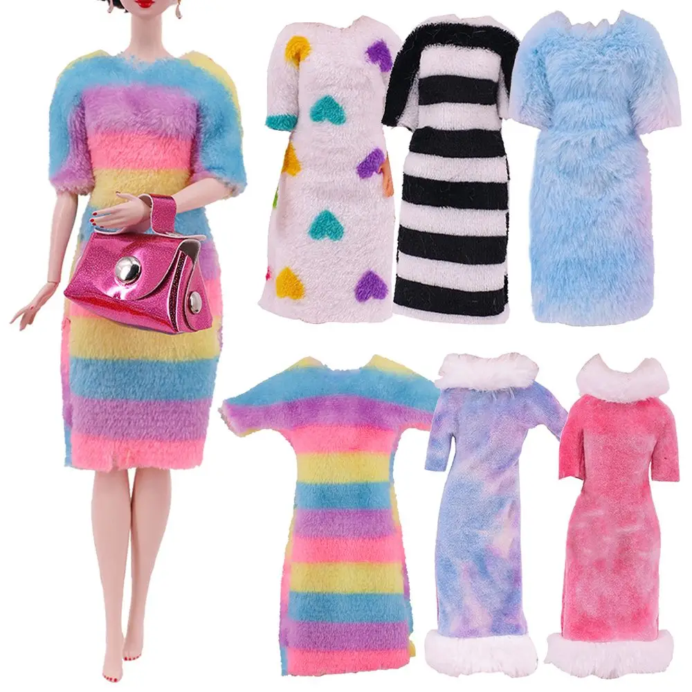 

26cm~30cm Playing House Dressing Up Game Kids Toy Plush Long Dress Doll Clothes Dollhouse Accessories Short Sleeves