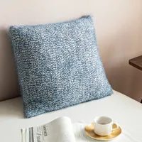 Nordic Feather Yarn Simple Modern Cushion Cover 45x45cm Blue Knitted Pillow Case for Sofa Living Room Bedroom Decoration