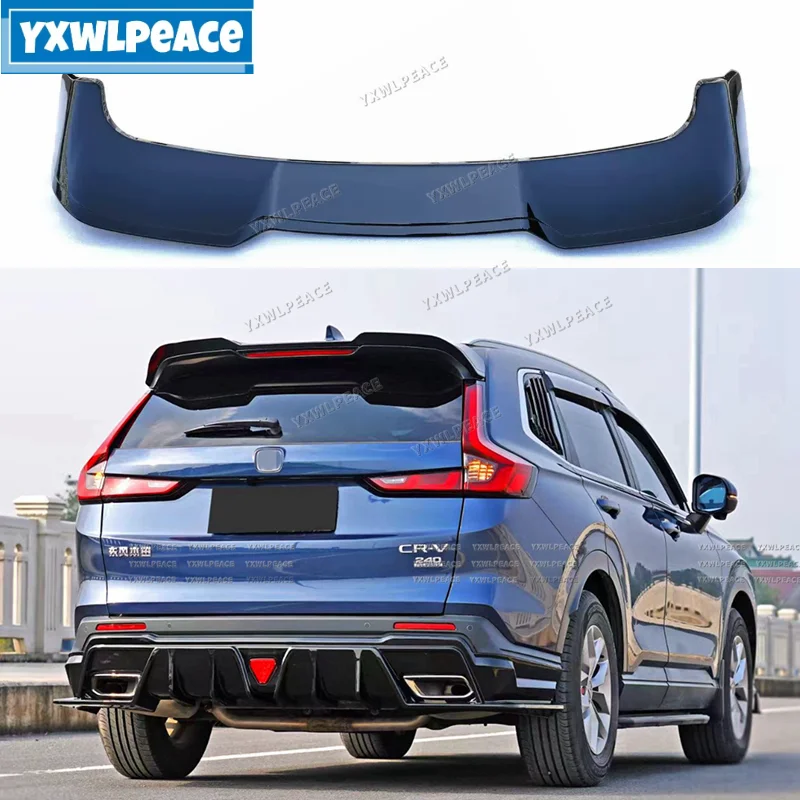

Для 2023 2024 НОВЫЙ спойлер на крышу Honda CRV, АБС-материал, багажник автомобиля, задние крылья багажника, комплект кузова, аксессуары