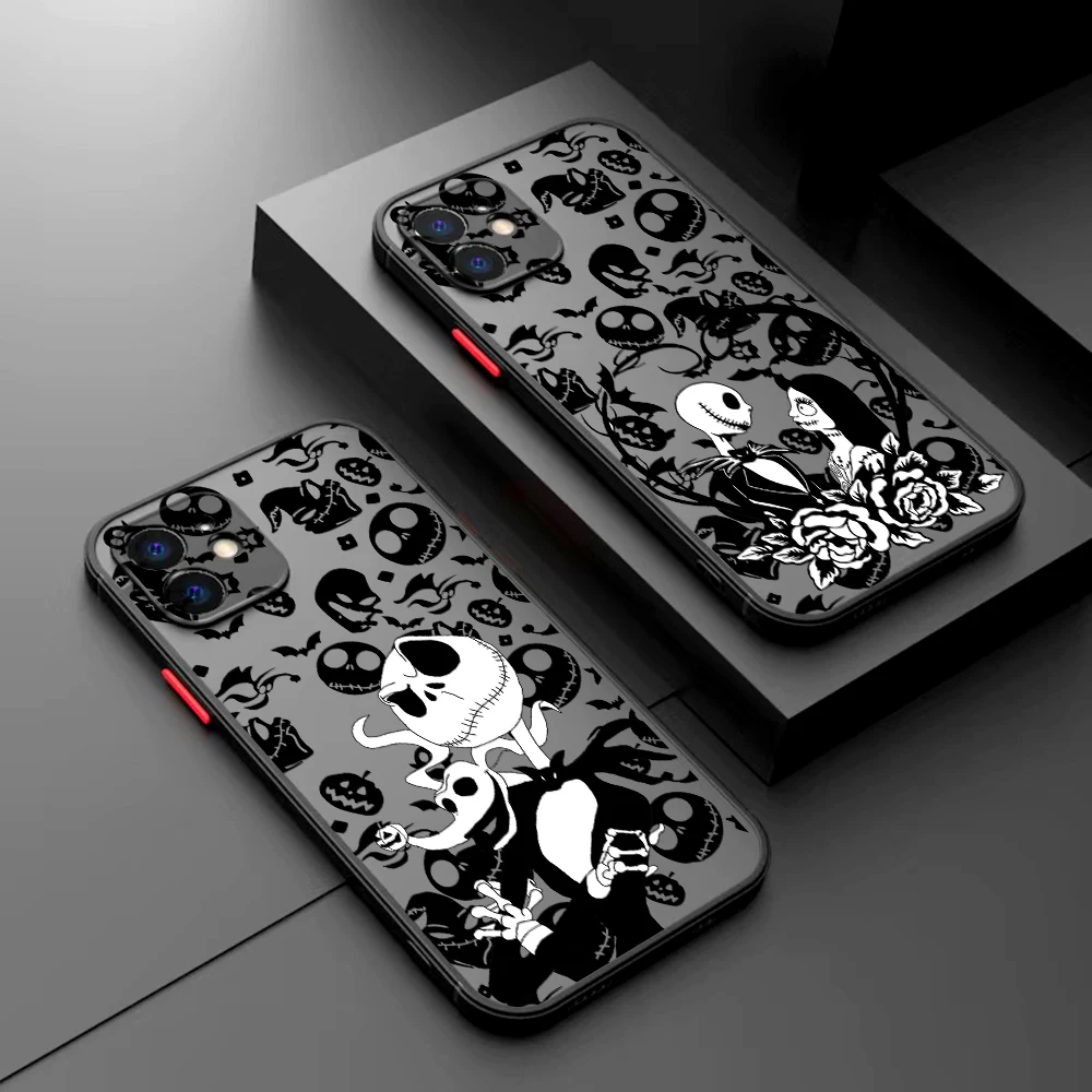 Фото Чехол для телефона с Джеком Скеллингтоном на Хэллоуин для iPhone 17e 17 16e 16 15 14 13 12 11 Mini Pro Air Max X XR XSMax 7 8 6 6s Plus №1