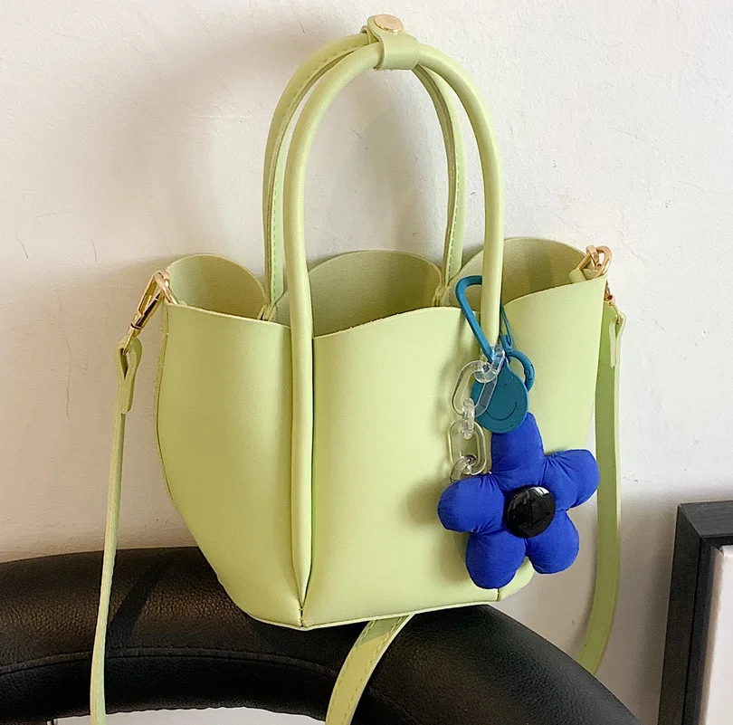 

Solid Color Women Bucket Shoulder Bag Leather Female Crossbody Bag Casual Totes Brand Design Handbag And Purses Bolsa Feminina