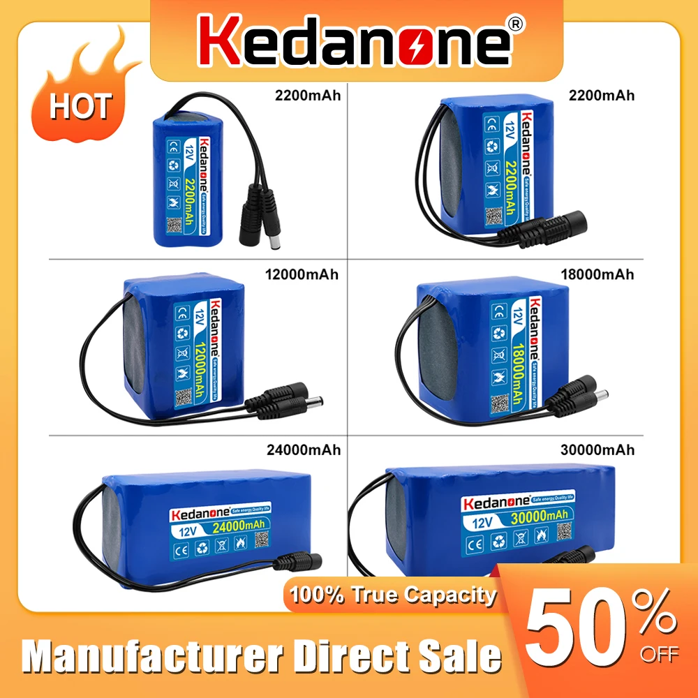 

Kedanone 12 Volt Lithium Battery Pack Large Capacity Lever Speaker Solar Lamp Outdoor Power