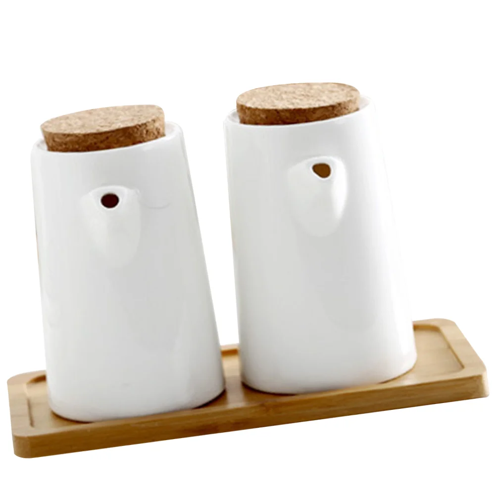 

1 Set Bottle Cooking Condiment Soy Sauce Dispenser Ceramic Oil Dispenser Oil Container for Kitchen Storage Home