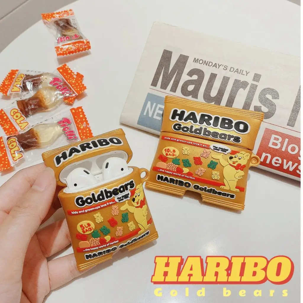 

Case for Airpod Soft Silicone 3D Cute Funny Cool Fun Cartoon Kawaii Fashion Cover with Keychain for AirPods 3 Pro 2 1(cute bear)