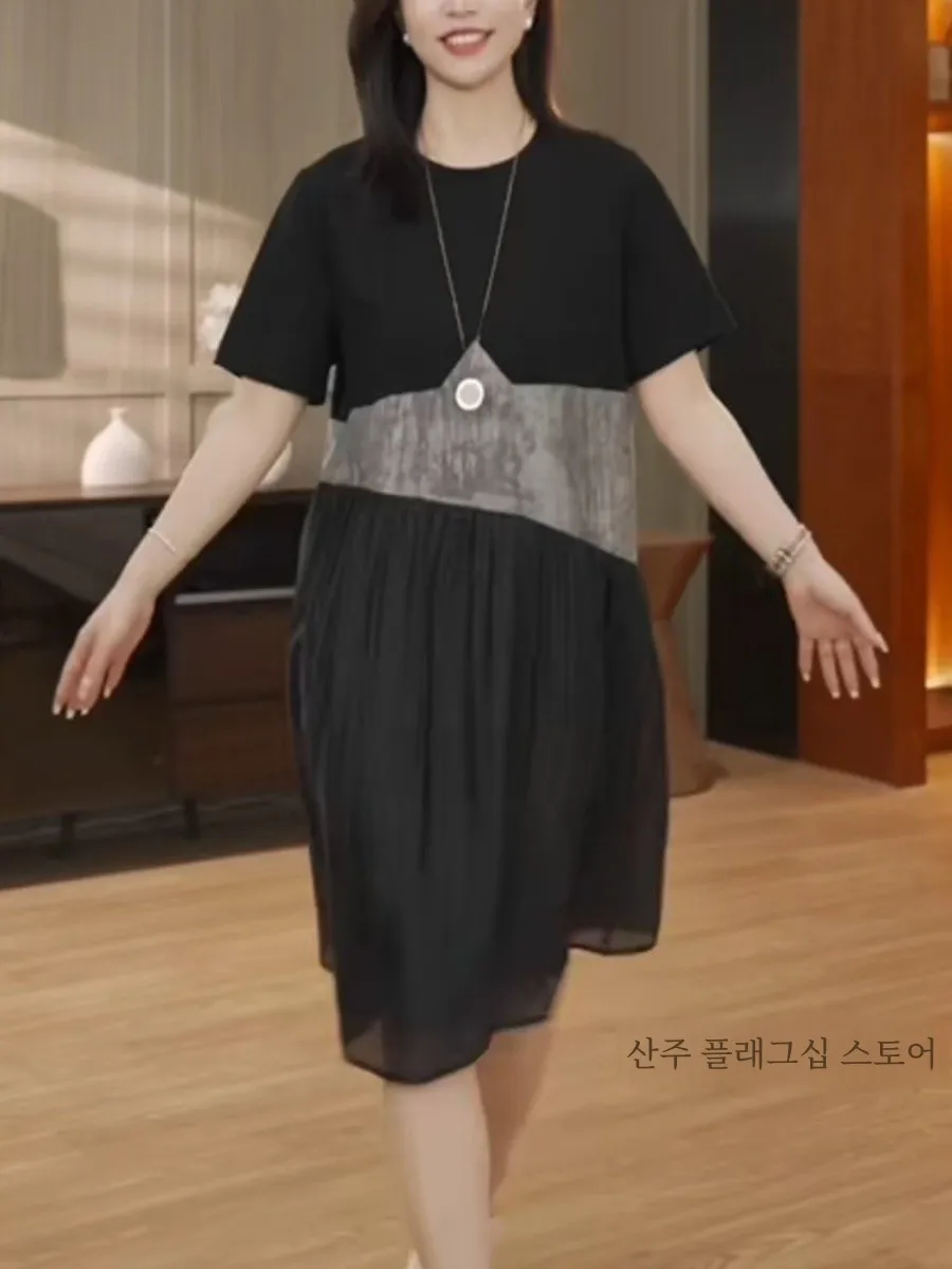 Высококачественное дизайнерское лоскутное платье больших размеров для полных