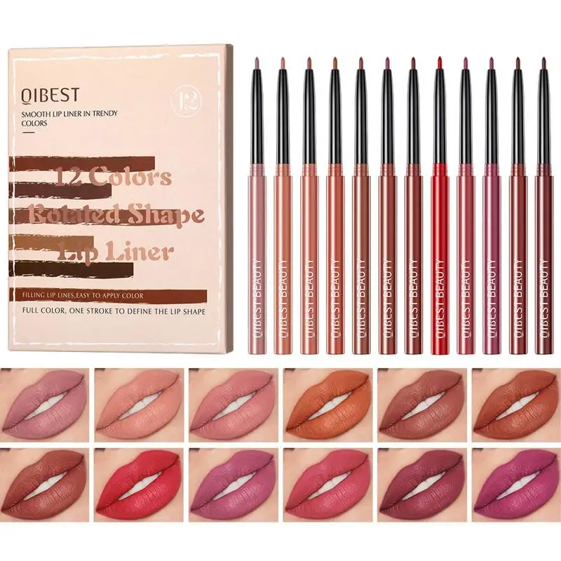 S Set Long Lasting & Water Resistant Lip Liners Kit Non Stick Cup Lip Crayons Set For Women