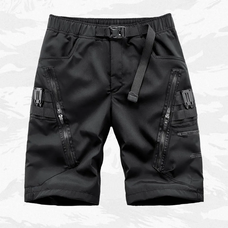 Hip Hop Cargo Techwear Casual Shorts 2022 Streetwear Black Harakuju Short Pants For Male Patchwork Multi Pockets Patchwork