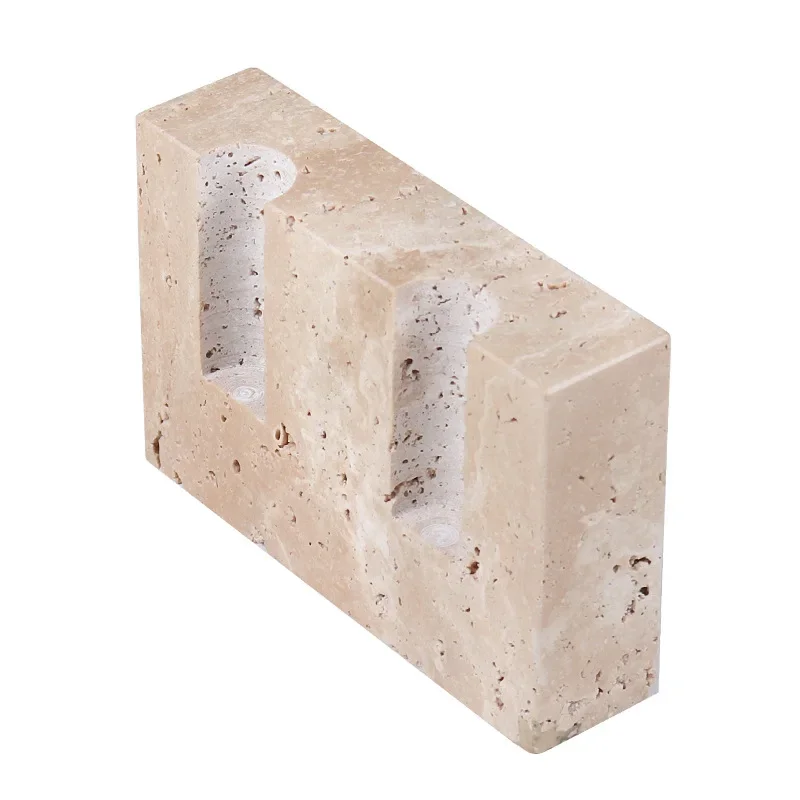 Подсвечник из натурального мрамора в стиле ретро подсвечник пещерного камня