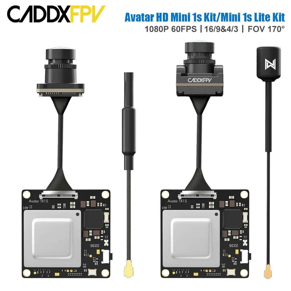 CADDX Walksnail Avatar HD Mini 1s Kit/Mini Lite Kit V3 VTX 1080P для FPV дрона