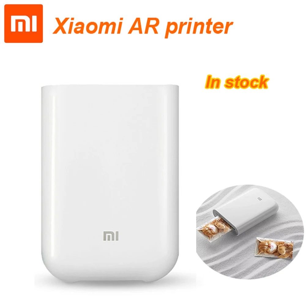 

Xiaomi mijia AR Printer 300dpi Portable Photo Mini Pocket With DIY Share 500mAh picture printer pocket printer work with mijia