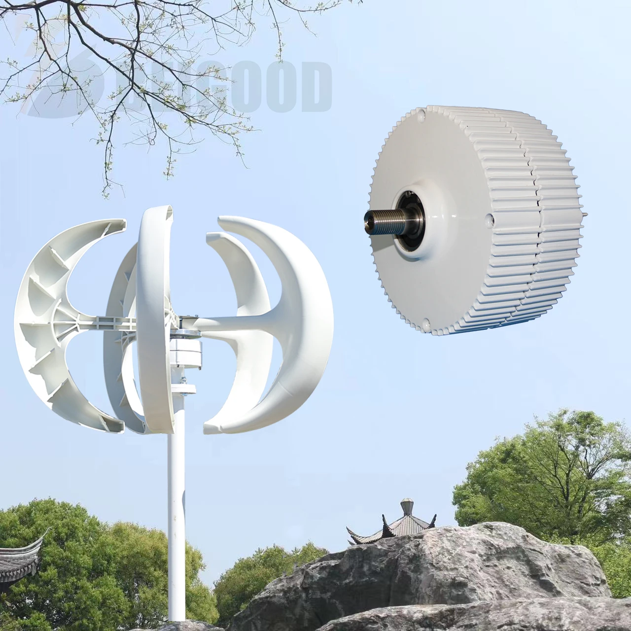 Генератор ветряной турбины 3000 Вт 12 В 48