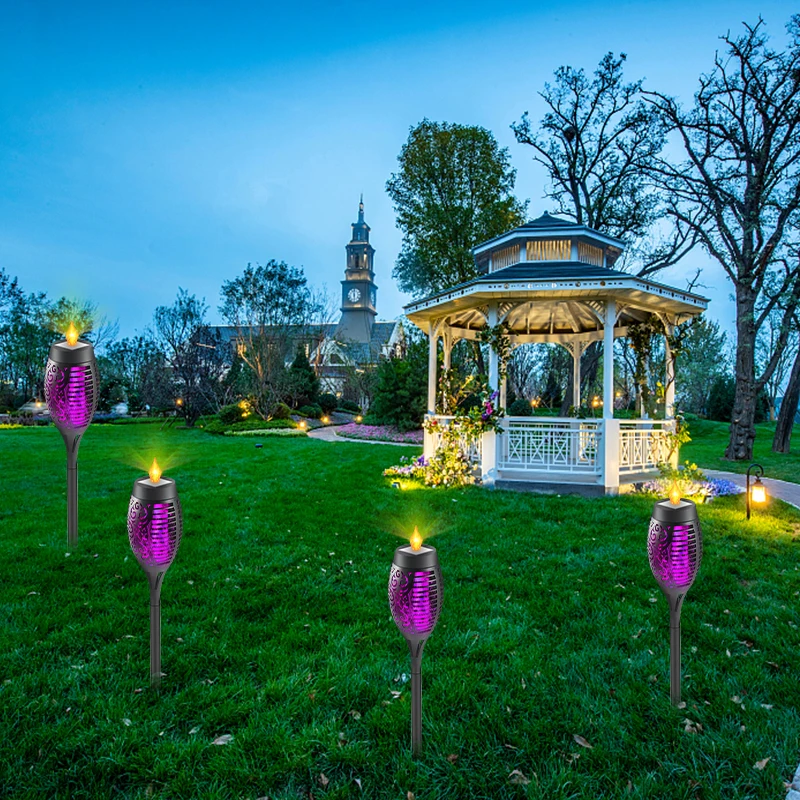 Продажа 1/2/4/6/8 шт. новый фонарь на солнечной батарее с мерцающим светом, водонепроницаемый садовый декоративный уличный фонарь для газона, дорожек, д...