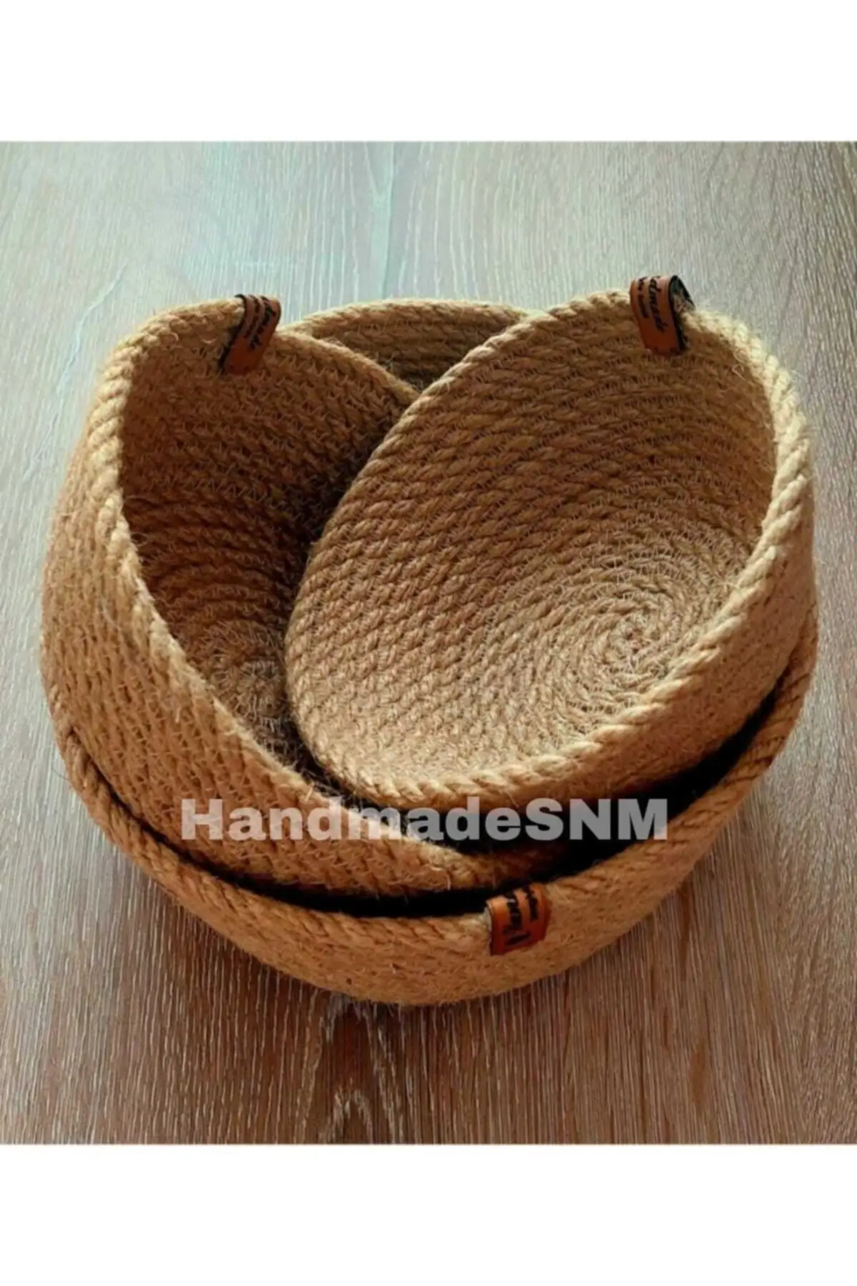 

Straw basket takımı jute basket set Handmade 3 PCs 20 cm 16 cm and 14 cm Wicker basket Handmade storage Box Storage Cabinet